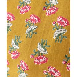 Babyhug Cotton Woven Full Sleeves Jaipur Print Dhoti Kurta Set Gota Lace - Mustard