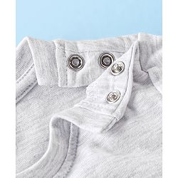 Babyhug Single Jersey Knit Half Sleeves Night Suit Bus & Animal Print - Navy Blue & Grey