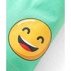 Babyhug Cotton Knit Shorts Emoji & Text Print Pack Of 3 - Blue Green & Red