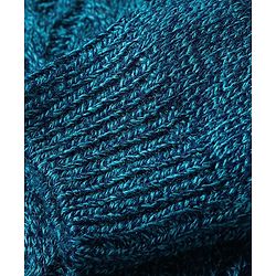 Babyhug Knit Full Sleeves Turtle Neck Sweater With Cable Knit Design - Navy Blue