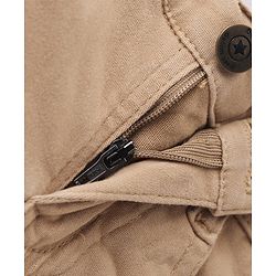 Babyhug Twill Woven Shorts With Stretch - Navy Blue