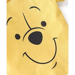 Babyhug Disney 100% Cotton Single Jersey Half Sleeve T-Shirt & Shorts With Winnie The Pooh Graphics - Yellow & Blue