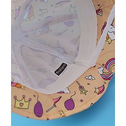 Babyhug Bucket Hat Unicorn Print - Light Yellow