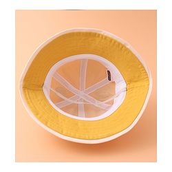 Babyhug Bucket Hat With Text Applique -Yellow