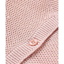 Babyhug Knitted Full Sleeves Front Open Sweater with Frill Detailing - Pink