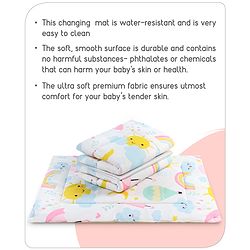 Babyhug Multi Purpose Baby Mat With Sunny Day Theme Print Set Of 3 - White