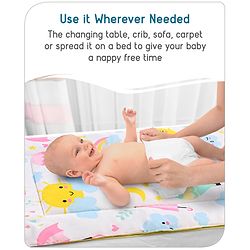 Babyhug Multi Purpose Baby Mat With Sunny Day Theme Print Set Of 3 - White