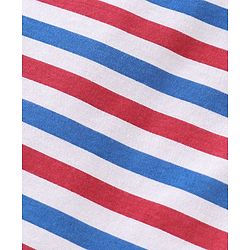 Babyhug 100% Cotton Knit Sleeveless Stripes Sando - Red Blue & Red