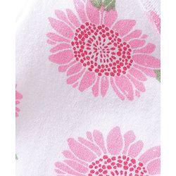 Babyhug 100% Cotton Knit Frill Sleeves Polka Dots & Floral Printed Antibacterial Front Open Vests Pack of 3 - Pink & Green