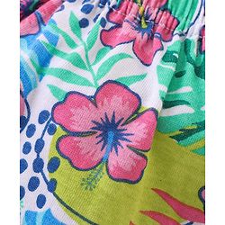 Babyhug 100% Cotton Antibacterial Bloomers Polka Dots and Floral Print Pack of 3 - Pink & Green
