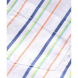 Babyhug Single Jersey Half Sleeves Striped Shirt & Shorts Set - Multicolor