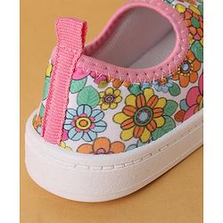 Cute Walk by Babyhug Casual Slip On Shoes Floral Print - Pink