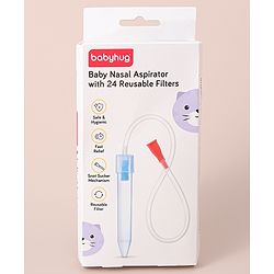 Babyhug Baby Nasal Aspirator With 24 Sponge Filters  - Blue