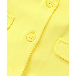 Babyhug Knit Sleeveless Co-Ord Set Solid Color - Yellow
