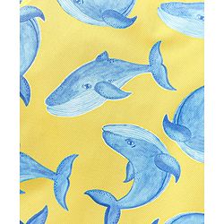 Babyhug Full Sleeves Legged Swimsuit Dolphin Print - Yellow