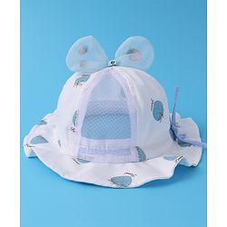 Babyhug Bucket Hat Strawberry Print - Blue