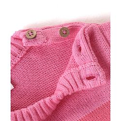 Babyhug Organic Cotton Knit Full Sleeves Sweater Set & Cap with Colour Block & Star Design - Multicolour