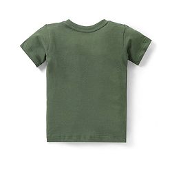 Babyhug Cotton Knit Half Sleeves Jungle Safari Print T-Shirt & Shorts Set - Green