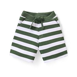 Babyhug Cotton Knit Half Sleeves Jungle Safari Print T-Shirt & Shorts Set - Green