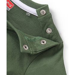 Babyhug Cotton Knit Half Sleeves Jungle Safari Print T-Shirt & Shorts Set - Green