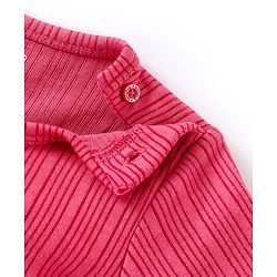Babyhug Full Sleeve & Sleeveless Solid Thermal Vests & Pant - Coral