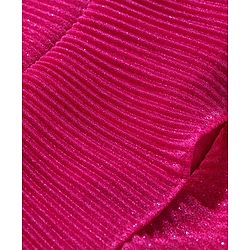 Babyhug Woven Half Sleeves A Line Tiered Party Frock With Frill Detailing - Pink