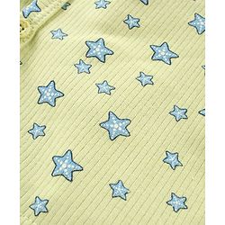 Babyhug Front Open Full Sleeve Vest and Legging Thermal Wear Star Printed Combo Set -Lime Green