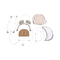 Babyhug Opal 3 in 1 Cozy Manual Rocker cum Sleeper With Mosquito Net- Beige(Without Toys)