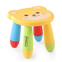 Babyhug Light Weight Multipurpose Kids Teddy Shape Stool with Removable Legs - Multicolor| Easy to Assemble| Indoor & Outdoor Use| Step Stool| Bathroom Stool