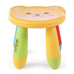 Babyhug Light Weight Multipurpose Kids Teddy Shape Stool with Removable Legs - Multicolor| Easy to Assemble| Indoor & Outdoor Use| Step Stool| Bathroom Stool