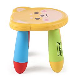 Babyhug Light Weight Multipurpose Kids Teddy Shape Stool with Removable Legs - Multicolor| Easy to Assemble| Indoor & Outdoor Use| Step Stool| Bathroom Stool