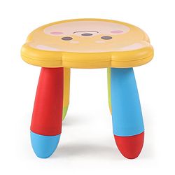 Babyhug Light Weight Multipurpose Kids Teddy Shape Stool with Removable Legs - Multicolor| Easy to Assemble| Indoor & Outdoor Use| Step Stool| Bathroom Stool