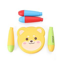 Babyhug Light Weight Multipurpose Kids Teddy Shape Stool with Removable Legs - Multicolor| Easy to Assemble| Indoor & Outdoor Use| Step Stool| Bathroom Stool