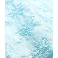 Babyhug Cambric Full Sleeves Schiffli Embroiderd Kurta Pyjama Set - Blue