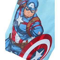 Babyhug Marvel Cotton Knit Shorts With Avengers Graphics Pack Of 2 - Blue