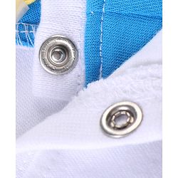 Babyhug Disney Single Jersey Knit Half Sleeves Shirt & Shorts With Mickey Mouse Graphics - White & Blue