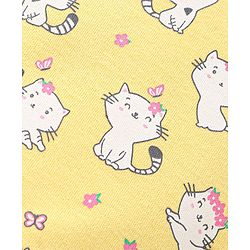 Babyhug 100% Cotton Bonnet Bonnet Caps Cats & Floral Print Pack of 2 - Multicolour
