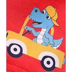 Babyhug 100% Cotton Knit Briefs with Striped & Car Print Pack of 3 - Multicolour
