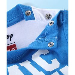 Babyhug Disney Cotton Knit Half Sleeves Cut & Sew T-Shirt with Mickey Mouse Graphics - Multicolour