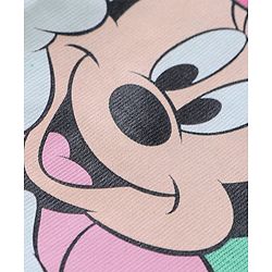 Babyhug Disney Cotton Knit Full Sleeves Night Suit With Minnie Mouse Print - Green