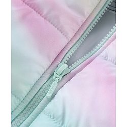 Babyhug Full Sleeves Padded Hooded Jacket with Bunny Patch Work Detailing - Multicolour