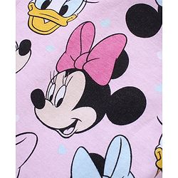 Babyhug Interlock Cotton Knit Frill Sleeves Front Open Jhablas With Minnie Mouse & Daisy Duck Graphics Pack of 3 - Pink Yellow & Blue