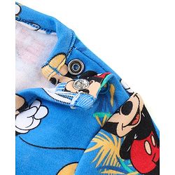 Babyhug Disney Cotton Knit Half Sleeves Onesies with Mickey Mouse Graphics Pack of 3 - Multicolour