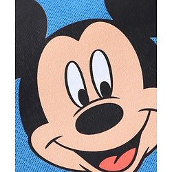 Babyhug Disney Cotton Cap Mittens & Booties Set With Mickey Mouse Graphics - Blue