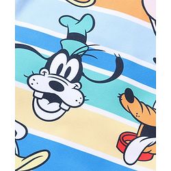 Babyhug Disney Half Sleeves Legged Swimsuit with Mickey Mouse Print - Multicolour