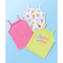 Babyhug 100% Cotton Antibacterial Slips Polka Dots & Fruits Print Pack of 3 - Multicolour