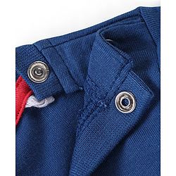 Babyhug Marvel Cotton Knit Half Sleeves T-Shirt with Avengers Graphics - Navy Blue