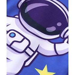 Babyhug Full Sleeves Water Repellent Legged Swimsuit with Astronaut Print - Blue