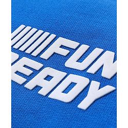 Babyhug Cotton Full Sleeves Sweatjacket With Front Pocket & Hood HD Print - Blue