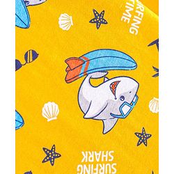 Babyhug Cotton Knit Full Sleeves Night Suit with Dolphin Printed- Yellow